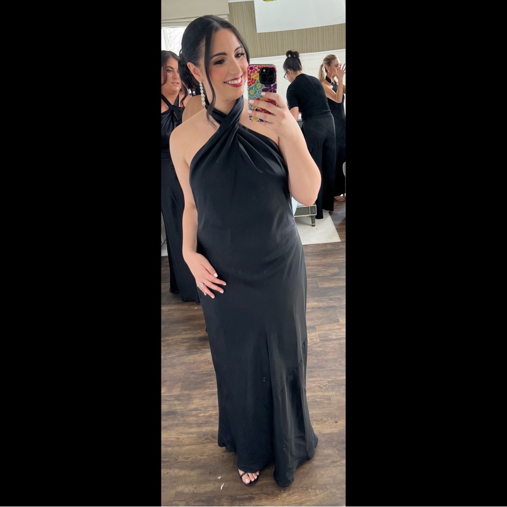 Show Me Your Mumu Jasmine Halter Maxi Dress (Black)